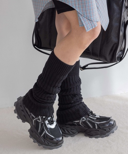 JEANASIS（ジーナシス）の「オーバーラップスニーカー/325991（スニーカー・レディース・ホワイト/ホワイト×グリーン/ブラック・LARGE/MEDIUM/SMALL）」の9枚目の写真