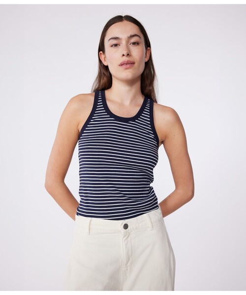 PETIT BATEAU(プチバトー)の「タンクトップ(タンクトップ・レディース・ブルー系その他・XX-SMALL/X-SMALL/SMALL/MEDIUM/LARGE)」の2枚目の写真