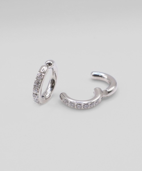 VATSURICA（バツリカ）の「〈VATSURICA〉金属アレルギー対応 / サージカルステンレス / キュービックジルコニア フープ ワンタッチイヤリング（イヤリング・レディース・ゴールド/シルバー・FREE）」の14枚目の写真