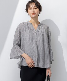【洗える】LIBECO タックスリーブ シャツ