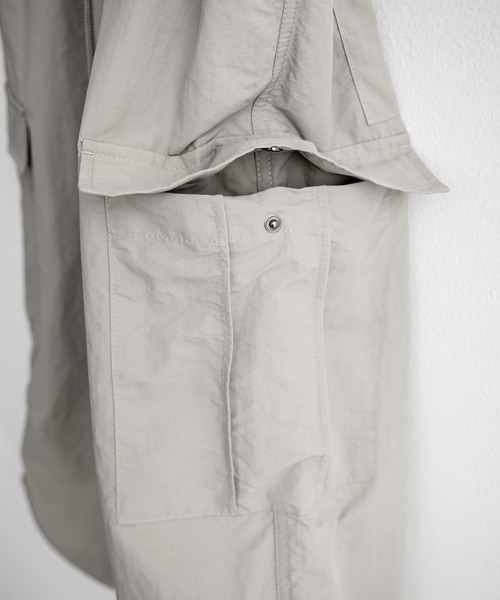 Rocky Monroe(ロッキーモンロー)の「膝下丈 ワンタック ナイロンワイドカーゴハーフパンツ(カーゴパンツ・メンズ・ブラック/チャコールグレー/ネイビー/グレー・M/L/XL)」の16枚目の写真