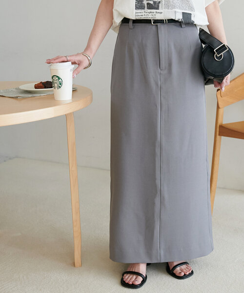 裾スリットナロースカ-ト《WEB限定カラーあり》（スカート）｜DISCOAT