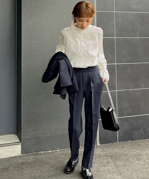 EDITA.（エディータ）の「ネオプレン カーブライン ハンドバッグ　おしゃれ / 個性的（ハンドバッグ・レディース・サックスブルー/ブラック・FREE）」の6枚目の写真