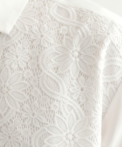 tk.TAKEO KIKUCHI（ティーケータケオキクチ）の「ボタニカルレースシャツ（シャツ/ブラウス・メンズ・ブラック/ネイビー/ホワイト・02/03/04）」の7枚目の写真