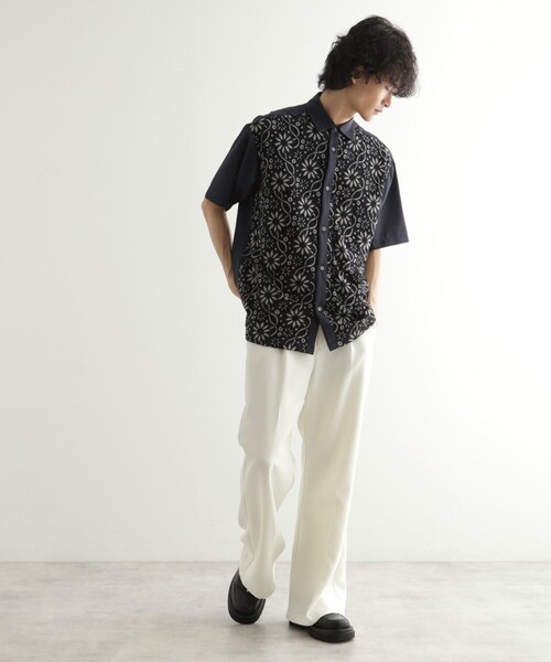 tk.TAKEO KIKUCHI（ティーケータケオキクチ）の「ボタニカルレースシャツ（シャツ/ブラウス・メンズ・ブラック/ネイビー/ホワイト・02/03/04）」の13枚目の写真
