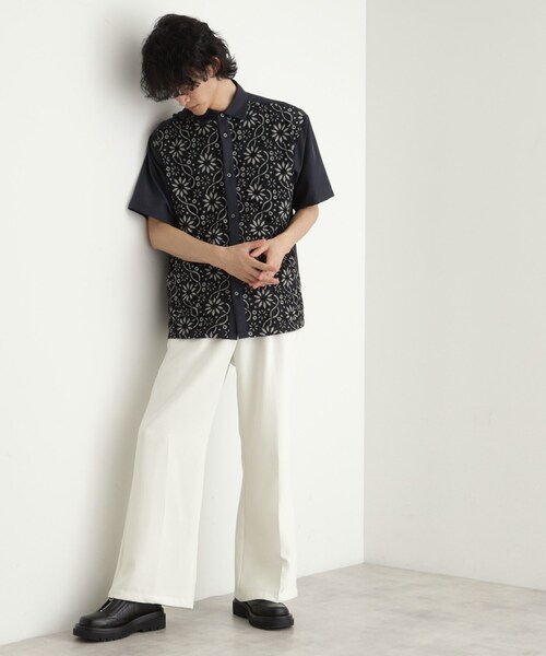 tk.TAKEO KIKUCHI（ティーケータケオキクチ）の「ボタニカルレースシャツ（シャツ/ブラウス・メンズ・ブラック/ネイビー/ホワイト・02/03/04）」の14枚目の写真