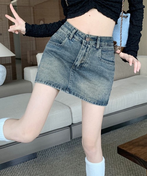 SPIGA（スピーガ）の「ﾃﾞﾆﾑﾐﾆSK（デニムスカート・レディース・ブルー・X-LARGE/LARGE/MEDIUM/SMALL）」の5枚目の写真