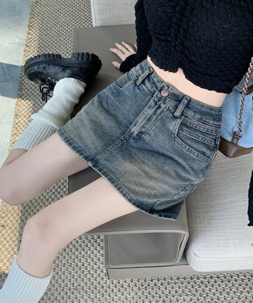 SPIGA（スピーガ）の「ﾃﾞﾆﾑﾐﾆSK（デニムスカート・レディース・ブルー・X-LARGE/LARGE/MEDIUM/SMALL）」の6枚目の写真