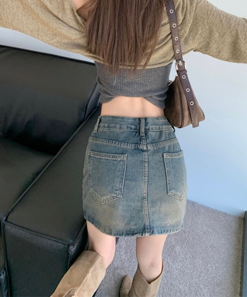 SPIGA（スピーガ）の「ﾃﾞﾆﾑﾐﾆSK（デニムスカート・レディース・ブルー・X-LARGE/LARGE/MEDIUM/SMALL）」の12枚目の写真