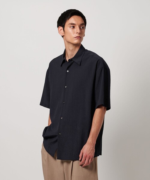 【未使用に近い】monkeytime BEAUTY&YOUTH ポロシャツ 黒 UNITED ARROWS LTD. OUTLET｜シアー クロシェット ポロシャツ