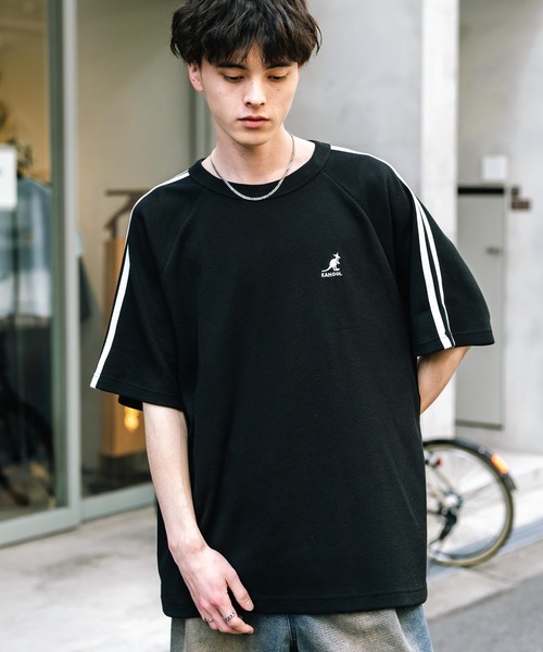 KANGOL カンゴール 別注コラボ オーバーサイズ袖ラインワッフルワン