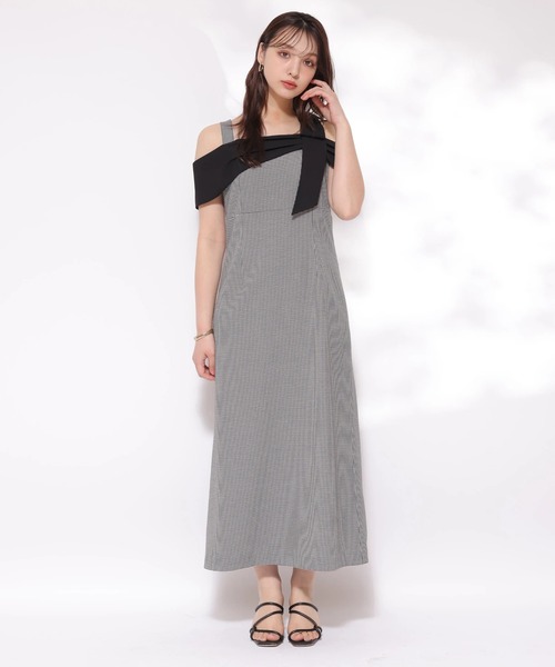 新品★Rirandture★袖リボンオフショルレースドッキングワンピース Rirandture（リランドチュール）の「リボンオフショルワンピース