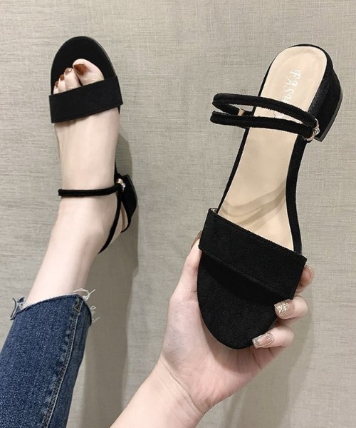 Teem Store(チームストア)の「ストラップ フラットスライドサンダル(サンダル・レディース・アイボリー/ピンク/ホワイト/ブラック・M/L)」の21枚目の写真