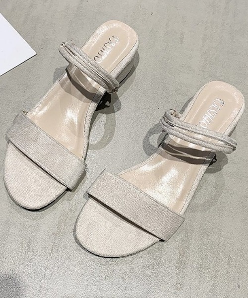 Teem Store(チームストア)の「ストラップ フラットスライドサンダル(サンダル・レディース・アイボリー/ピンク/ホワイト/ブラック・M/L)」の7枚目の写真