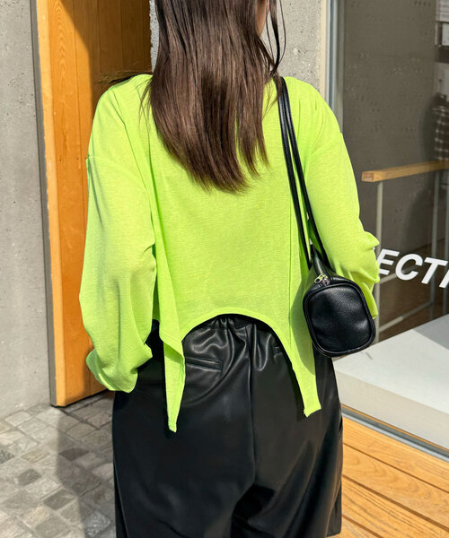 CIAOPANIC(チャオパニック)の「チョーカー付きガーターシアートップス(Tシャツ/カットソー・レディース・ブルー/ホワイト/ブラック/ライム/ピンク・ONE SIZE)」の17枚目の写真