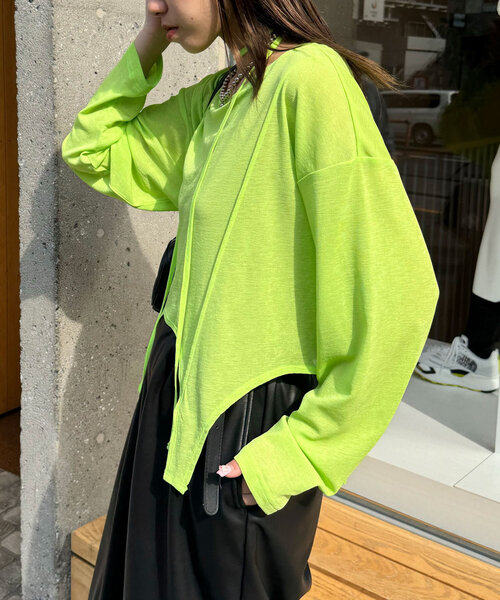 CIAOPANIC(チャオパニック)の「チョーカー付きガーターシアートップス(Tシャツ/カットソー・レディース・ブルー/ホワイト/ブラック/ライム/ピンク・ONE SIZE)」の18枚目の写真