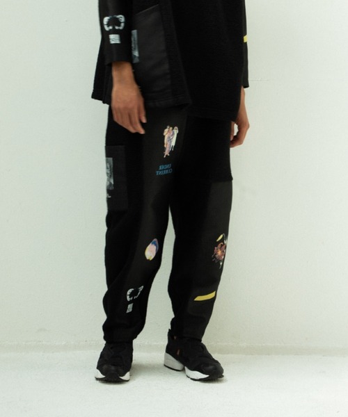 STOF(ストフ)の「STOF/ストフ/FLAGMENTS MIX DAYOFF PANT(その他パンツ・メンズ・ブラック/ホワイト・FREE)」の1枚目の写真