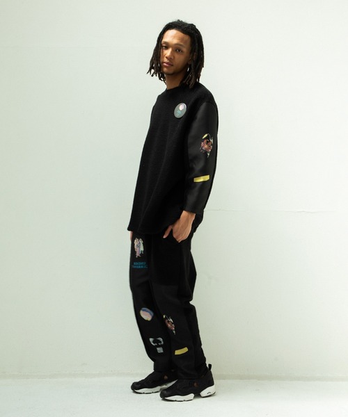 STOF(ストフ)の「STOF/ストフ/FLAGMENTS MIX DAYOFF PANT(その他パンツ・メンズ・ブラック/ホワイト・FREE)」の7枚目の写真