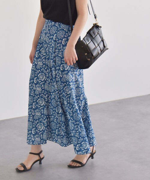 セール】quaranciel:〈洗濯機可能〉フラワー プリント マーメイド