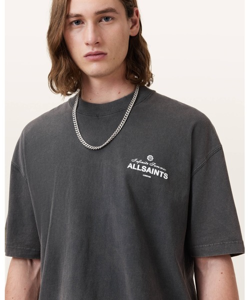 ALLSAINTS（オールセインツ）の「SOLEIL SHORT SLEEVE T-SHIRT | SOLEIL 半袖 Tシャツ（Tシャツ/カットソー・メンズ・ブラック・S/M/L/XS）」の4枚目の写真