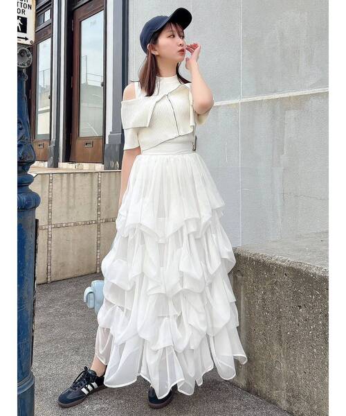 ランダムタックバルーンスカート（スカート）｜dazzlin