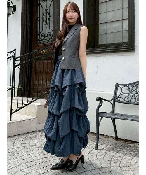 セール】ランダムタックバルーンスカート（スカート）｜dazzlin