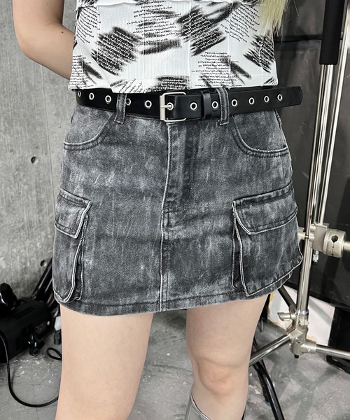 LANVIN ハイウエストロコシャカトミニスカト 【関税込】 ベルト付きカーゴミニスカパン（スカート）｜Figments
