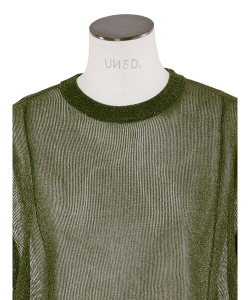 UN3D.（アンスリード）の「SHEER SLEEVELESS KT TOP / シアースリーブレスニットトップ（ニット/セーター・レディース・ホワイト/グレー/ブラック/カーキ・FREE）」の14枚目の写真