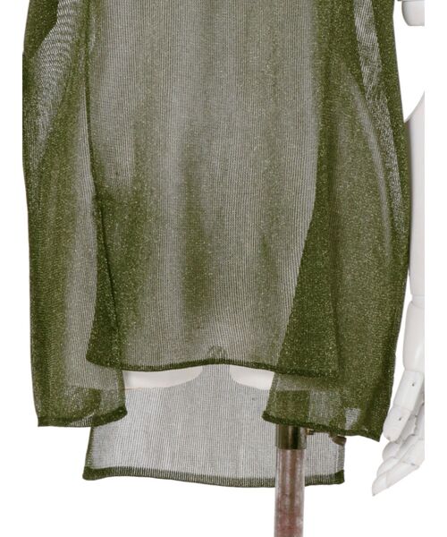 UN3D.（アンスリード）の「SHEER SLEEVELESS KT TOP / シアースリーブレスニットトップ（ニット/セーター・レディース・ホワイト/グレー/ブラック/カーキ・FREE）」の16枚目の写真