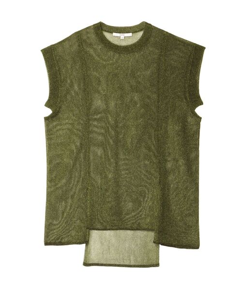 ニット セーター SHEER SLEEVELESS KT TOP / シアースリーブレスニットトップ レディース SHEER SLEEVELESS KT TOP / シアースリーブレスニットトップ