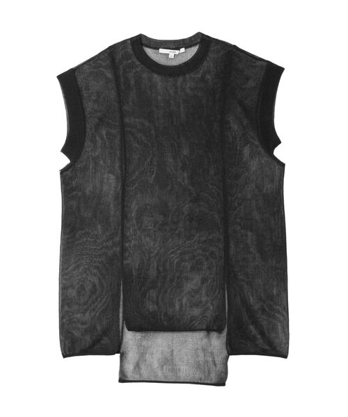 ニット セーター SHEER SLEEVELESS KT TOP / シアースリーブレスニットトップ レディース SHEER SLEEVELESS KT TOP / シアースリーブレスニットトップ