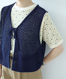 PAR ICI（パーリッシィ）の「LOOP YARN リボンベスト（ベスト）」