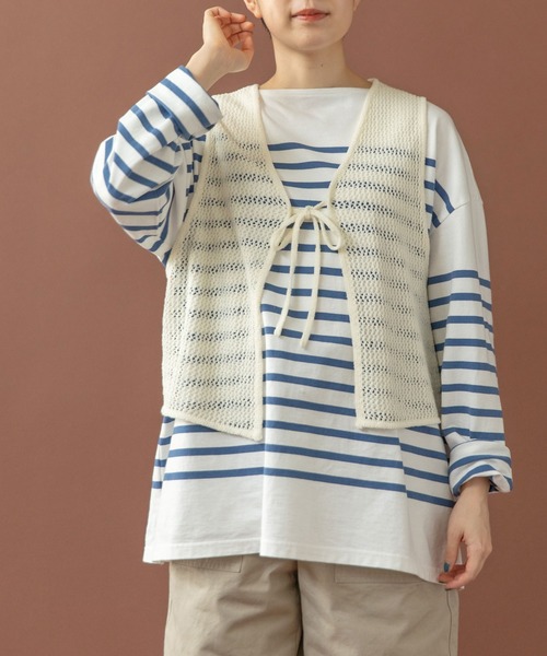 PAR ICI（パーリッシィ）の「LOOP YARN リボンベスト（ベスト・レディース・ホワイト・FREE）」の16枚目の写真