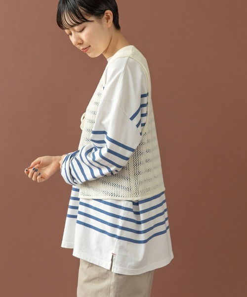 PAR ICI（パーリッシィ）の「LOOP YARN リボンベスト（ベスト・レディース・ホワイト・FREE）」の14枚目の写真