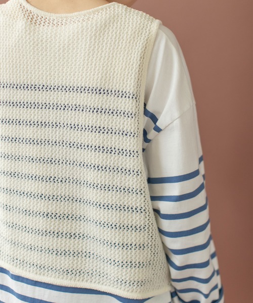 PAR ICI（パーリッシィ）の「LOOP YARN リボンベスト（ベスト・レディース・ホワイト・FREE）」の21枚目の写真