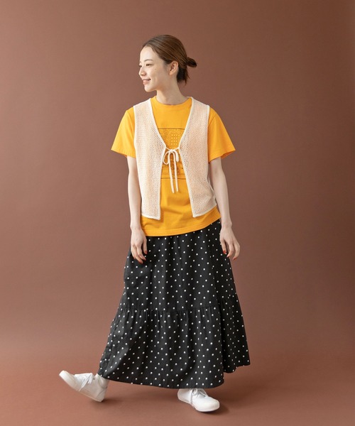 PAR ICI（パーリッシィ）の「LOOP YARN リボンベスト（ベスト・レディース・ホワイト・FREE）」の8枚目の写真