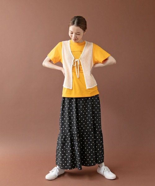 PAR ICI（パーリッシィ）の「LOOP YARN リボンベスト（ベスト・レディース・ホワイト・FREE）」の9枚目の写真