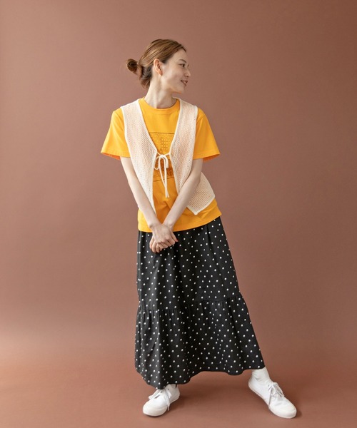 PAR ICI（パーリッシィ）の「LOOP YARN リボンベスト（ベスト・レディース・ホワイト・FREE）」の10枚目の写真