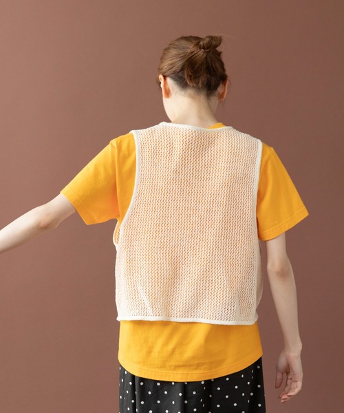 PAR ICI（パーリッシィ）の「LOOP YARN リボンベスト（ベスト・レディース・ホワイト・FREE）」の4枚目の写真