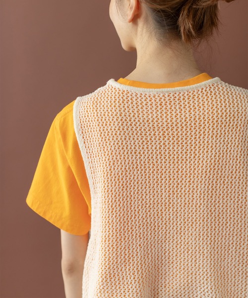 PAR ICI（パーリッシィ）の「LOOP YARN リボンベスト（ベスト・レディース・ホワイト・FREE）」の7枚目の写真