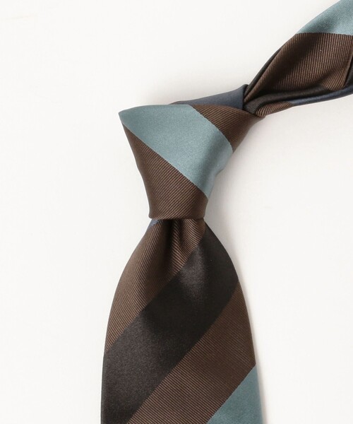 Holliday & Brown（ホリデーアンドブラウン）の「Holliday & Brown / シルク ストライプ ネクタイ（ネクタイ・メンズ・ネイビー・ONE SIZE）」の7枚目の写真