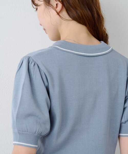 あかねです♡【未使用】プラージュ ポロニットシャツ　ブラウン ニットポロシャツ｜ブラウン