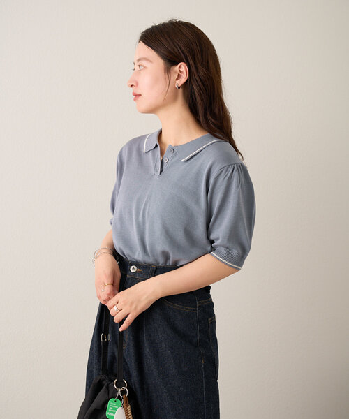 新色追加】B ラインニットポロ（ポロシャツ）｜Kastane（カスタネ）の