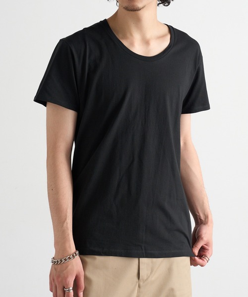 TRUSS(トラス)の「【TRUSS】スリムフィット UネックTシャツ SFU-114(Tシャツ/カットソー・レディース・ホワイト/グレー/ブラック/オフホワイト/イエロー/ピンク/スカイブルー・S/M/L)」の19枚目の写真
