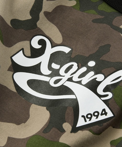CURSIVE LOGO CAMO S/S BABY TEE（Tシャツ/カットソー）｜X-girl