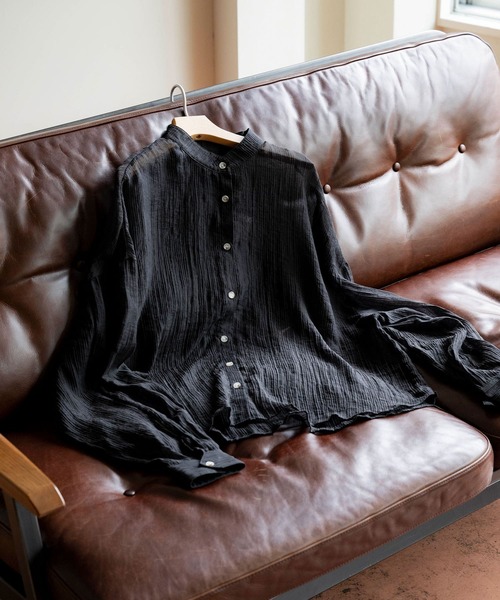 NOAHL（ノアル）の「【NOAHL】シアーボリュームシャツ（シャツ/ブラウス・レディース・グレイッシュベージュ/オリーブ/ピンク/ブラウン/ベージュ/マスタード/アイボリー・S/FREE）」の14枚目の写真