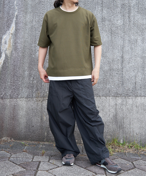 ikka（イッカ）の「【プチプラ1990円（税抜）】【吸水速乾】ドライ鹿の子レイヤードTシャツ5分袖（Tシャツ/カットソー・メンズ・ライム/ピンク/ベージュ/ネイビー/エメラルドブルー・S/M/L/XL）」の9枚目の写真