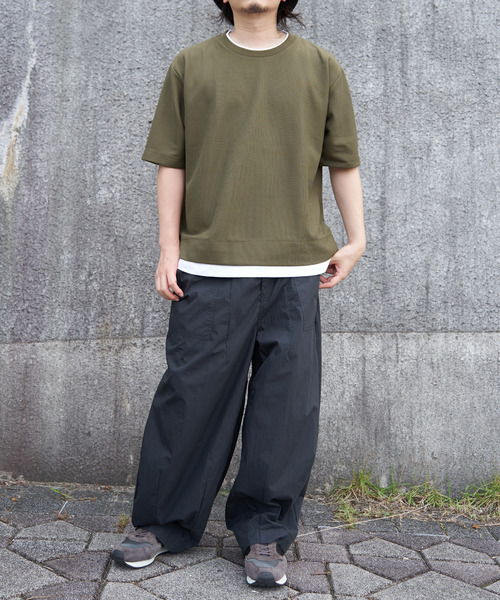 ikka（イッカ）の「【プチプラ1990円（税抜）】【吸水速乾】ドライ鹿の子レイヤードTシャツ5分袖（Tシャツ/カットソー・メンズ・ライム/ピンク/ベージュ/ネイビー/エメラルドブルー・S/M/L/XL）」の10枚目の写真