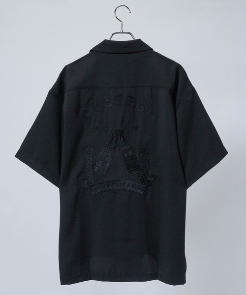 希少　新品　タグ付き　バーンズ ボーリングシャツ サイズL セール】【q】バック刺繍 ボーリングシャツ ボトル/ビール