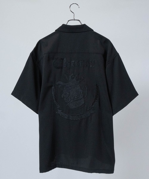 00's y2k cycle works ボーリング　シャツ　刺繍　エロ　黒 00´s y2k cycle works ボーリング シャツ 刺繍 エロ 黒